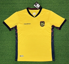 (S-4XL) 26-27 Ecuador Home Yellow Thailand Soccer Jersey AAA-403