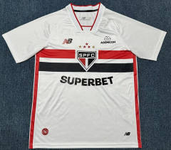 (S-4XL) 26-27 Sao Paulo Futebol Clube Home White Thailand Soccer Jersey AAA