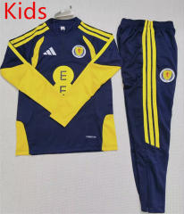 26-27 Scotland Up-Cyan Kids/Youth Soccer Tracksuit-4692