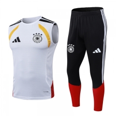 26-27 Germany White Thailand Soccer Vest Tracksuit-9926