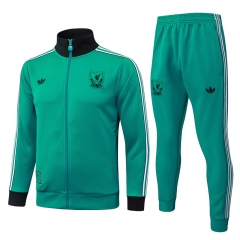 25-26 Liverpool Green Thailand Soccer Jacket Uniform-815