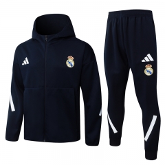 2025-2026 Real Madrid Royal Blue Thailand Soccer Jacket Uniform With Hat-815