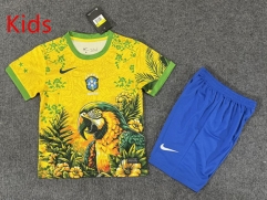 26-27 Special Edition Brazil Yellow Kids/Youth Soccer Uniform-6748