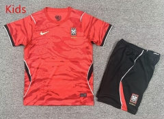 26-27 Korea Home Red Kids/Youth Soccer Uniform-7809
