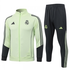 25-26 Real Madrid Light Green Thailand Soccer Jacket Uniform-815