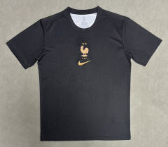 (S-4XL) 26-27 France Goalkeeper Black Thailand Soccer Jersey AAA-2633