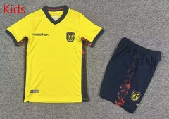 26-27 Ecuador Home Yellow Kids/Youth Soccer Uniform-7809