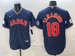 (Logo 6) 2026 World Cup Japan Blue #18 MLB Jersey-0840