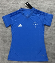 26-27 Cruzeiro EC Home Blue Women Thailand Soccer Jersey AAA-4506