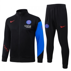 25-26 Paris SG Black Thailand Soccer Jacket Unifrom-815