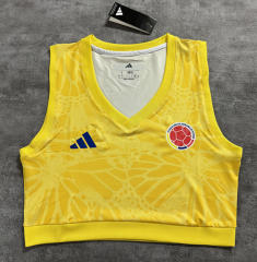 2026 Colombia Home Yellow Women Thailand Soccer Vest Jersey AAA-4506