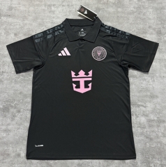 (S-4XL) 26-27 Inter Miami CF Away Black Thailand Soccer Jersey AAA-4506