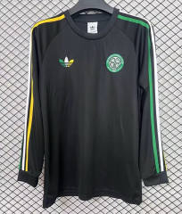 (S-4XL) 26-27 Celtic Black LS Thailand Soccer Jersey AAA-2044