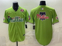 (Logo 8) Philadelphia Phillies 6 Generations Green MLB Jersey-0840