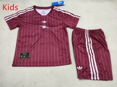 26-27 Retro Version Arsenal Dark Red Kids/Youth Soccer Uniform-507
