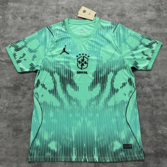 (S-4XL) 2026 Brazil Goldkeeper Green Thailand Soccer Jersey AAA-4506