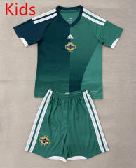 26-27 Northern Ireland Home Green Kids/Youth Soccer Uniform-AY