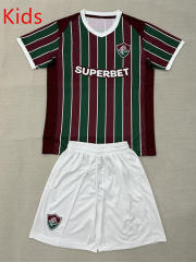 26-27 Fluminense de Feira Home Red&Green Kids/Youth Soccer Uniform-AY