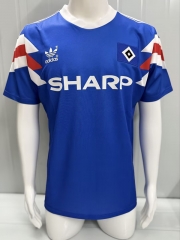 Retro version 90-91 Hamburger SV Away Blue Thailand Soccer Jersey AAA-503