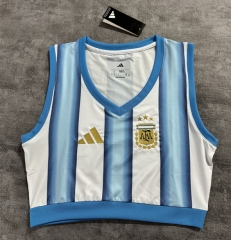 2026 Argentina Home Blue and White Women Thailand Soccer Vest Jersey AAA-4506