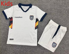 26-27 Ecuador 2nd Away White Kids/Youth Soccer Uniform-7809