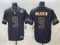 (Logo 1) Retro Version Seattle Seahawks Black #9 NFL Jersey-0840