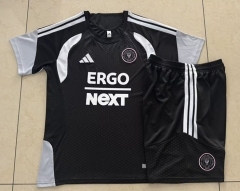 26-27 Inter Miami CF Black Short-sleeved Thailand Soccer Tracksuit-815