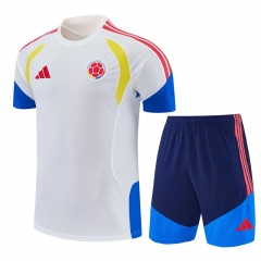 26-27 Colombia White Thailand Soccer Uniform-4627