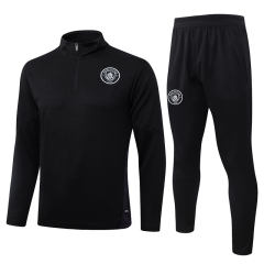 25-26 Manchester City Black Thailand Soccer Tracksuit Uniform-815