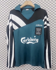 Retro version 96-97 Liverpool Green Thailand Soccer Tracksuit Top-2044