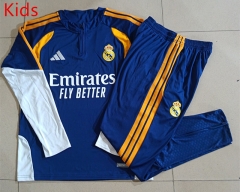 26-27 Real Madrid Royal Blue Kids/Youth Soccer Tracksuit-815