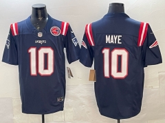 (Logo 2) New England Patriots 3 Generations Blue #10 NFL Jersey-0840