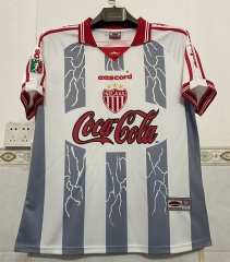 (S-3XL) Retro Version 99-00 Necaxa Away Grey&White Thailand Soccer jersey AAA-6895