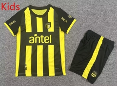 26-27 CA Peñarol Home Yellow&Black Kids/Youth Soccer Uniform-7809