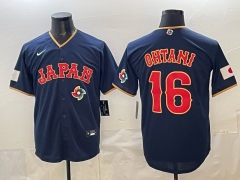 (Logo 7) 2026 World Cup Japan Blue #16 MLB Jersey-0840