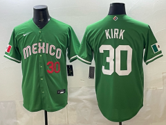 (Logo 4) 2026 World Cup Mexico Green #30 MLB Jersey-0840