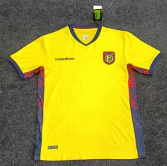 (S-4XL) 26-27 Ecuador Home Yellow Thailand Soccer Jersey AAA-2483