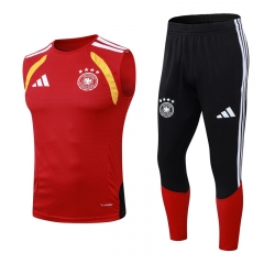 26-27 Germany Red Thailand Soccer Vest Tracksuit-9926