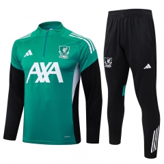 25-26 Liverpool Green Thailand Soccer Tracksuit-815