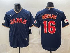 (Logo 6) 2026 World Cup Japan Blue #16 MLB Jersey-0840