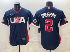 (Logo 10) 2026 World Cup USA Blue #2 MLB Jersey-0840