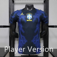 Player Version 26-27 Brazil Away Blue Thailand Soccer Jersey AAA-888