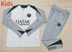 26-27 Paris SG White Kids/Youth Soccer Tracksuit-GDP