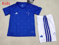 26-27 Cruzeiro EC Home Blue Kids/Youth Soccer Uniform-507