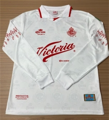 Retro Version 96-97 Deportivo Toluca FC Away White LS Thailand Soccer Jersey AAA-6895