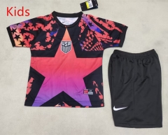 26-27 USA Goalkeeper Red&Black Kids/Youth Soccer Unifrom-507