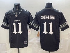 (Logo 1) Seattle Seahawks 7 Generations Black #11 NFL Jersey-0840