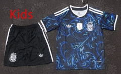 2026 World Cup Argentina Away Blue&Black Kids/Youth Soccer Uniform-4714
