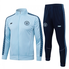 2025-26 Manchester City Light Blue Thailand Soccer Jacket Uniform-815