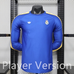 (S-3XL) Player Version 26-27 Casual Version Real Madrid Blue LS Thailand Soccer Jersey AAA-888